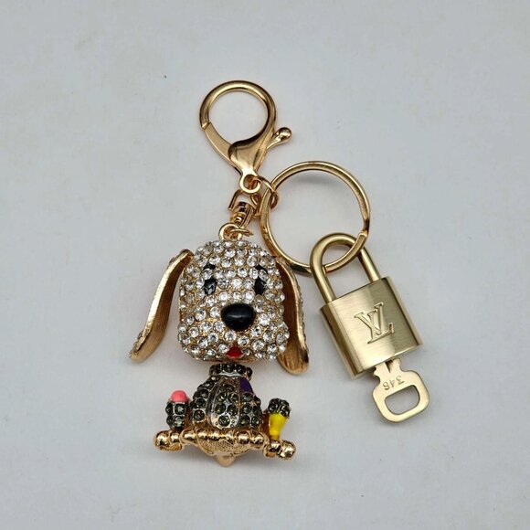 Authentic Louis Vuitton Lock & Key with unbranded Bagcharm, Keycharm, Keychain - Picture 5 of 10